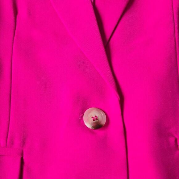 Six/Fifty Boyfriend Blazer Women's Small Pink Single-Button Notch Collar Jacket - Picture 4 of 8